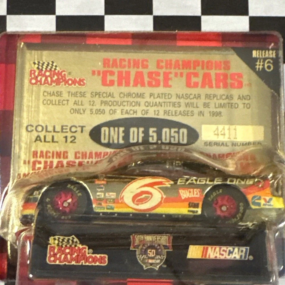 NASCAR‎ Chase Car Collection 12 Total Cards 1998 Racing Champions 50th Anniv.